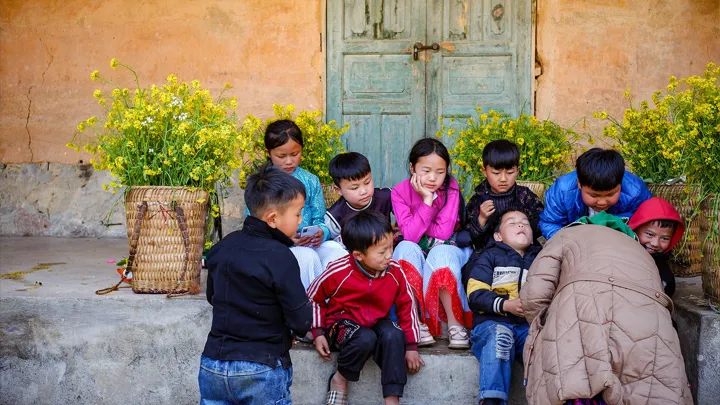 Enfants montagnes Ha Giang